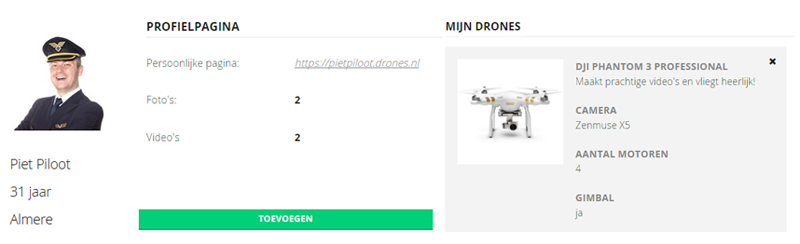 Nieuw op DRONES.nl: pilotenpagina's